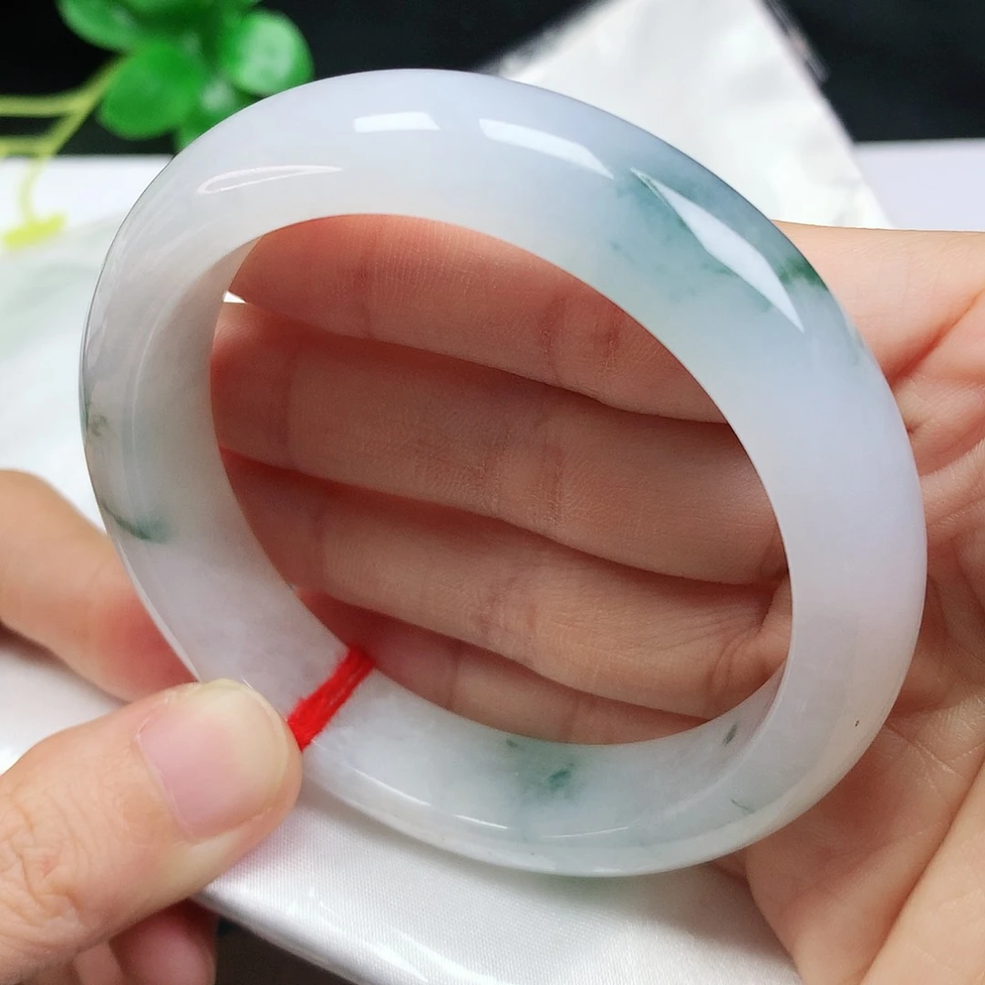 未镶嵌手镯翡翠56.3圈口冰飘花770