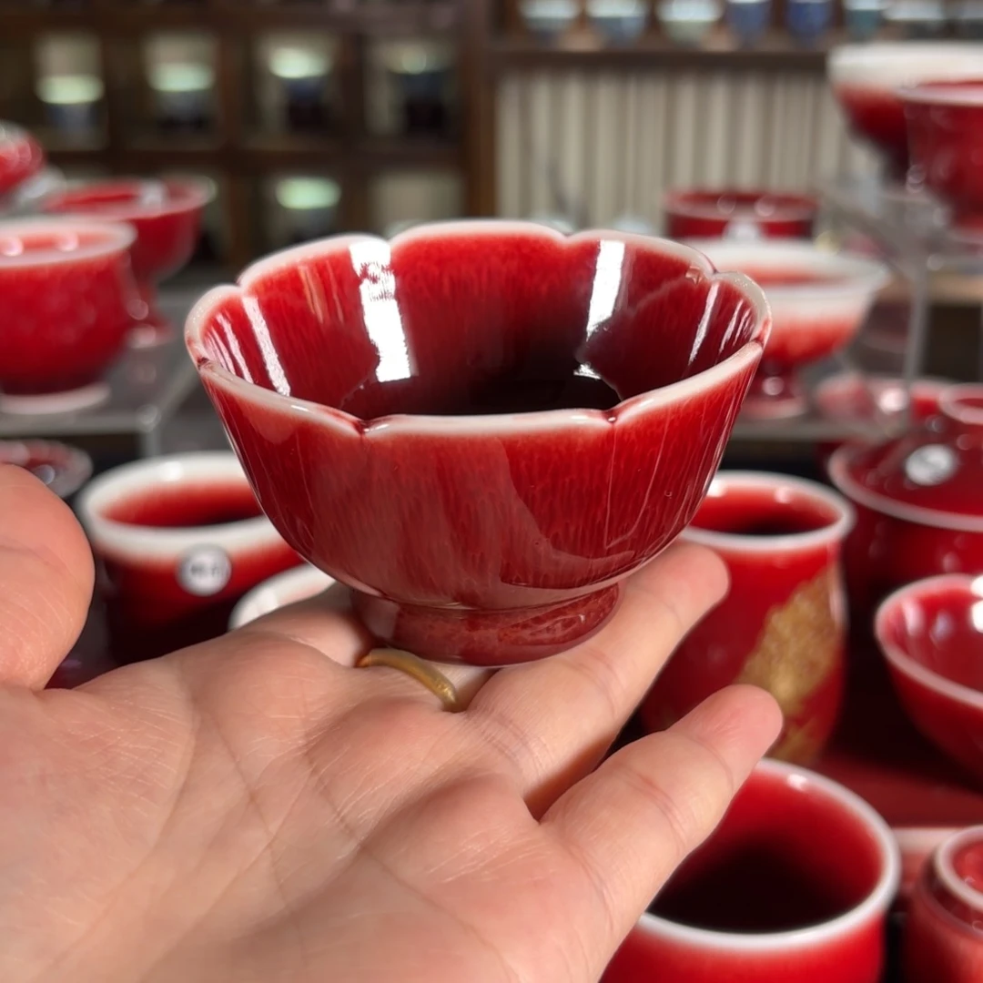 杯子景德镇原矿郎红杯