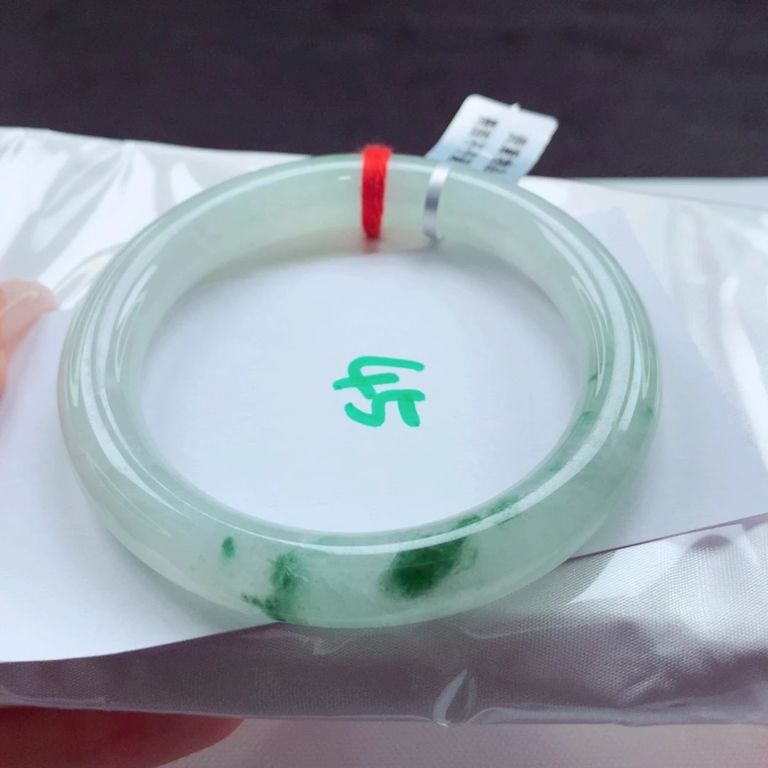 翡翠手镯未镶嵌天然缅甸翡翠A货手镯 45号