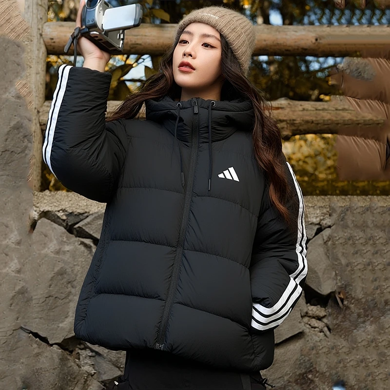 【户外穿搭】阿迪达斯短款羽绒服女冬季新款保暖外套运动服KH3978