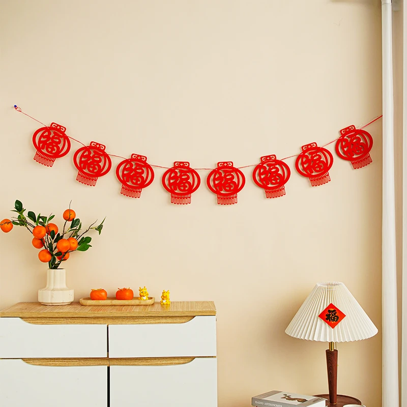 新款2026新年装饰拉旗挂件春节过年商场马年客厅氛围场景装饰拉旗