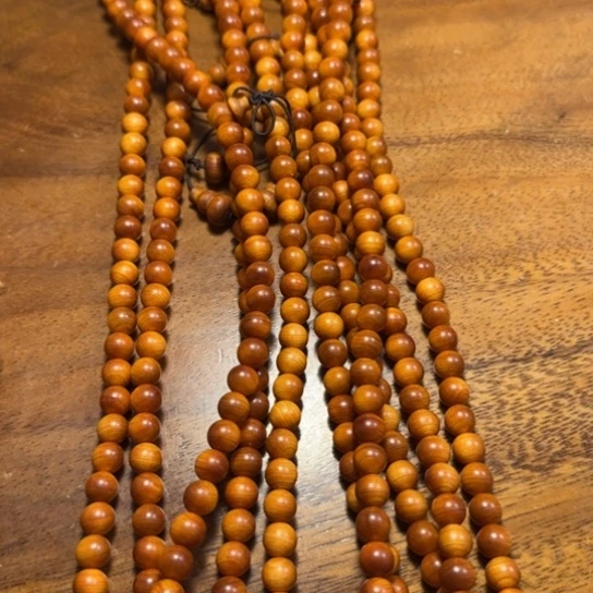 柏木（崖柏）全陈化老料把件串发一条