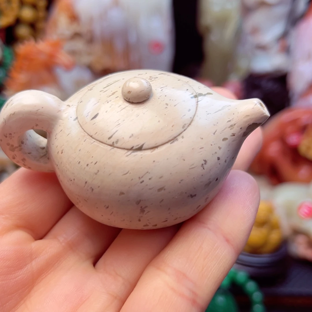 寿山石茶壶手玩件