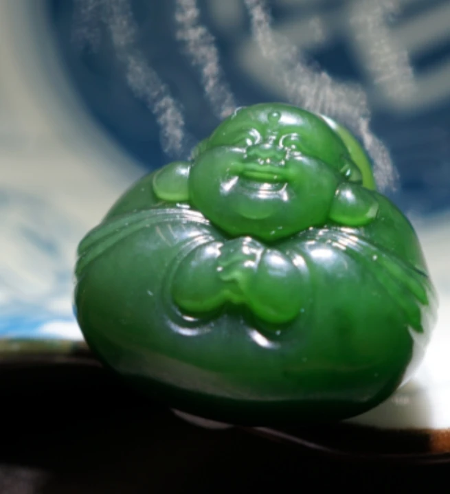【老板上班了】东堂造物  和田玉抱抱佛 V122910