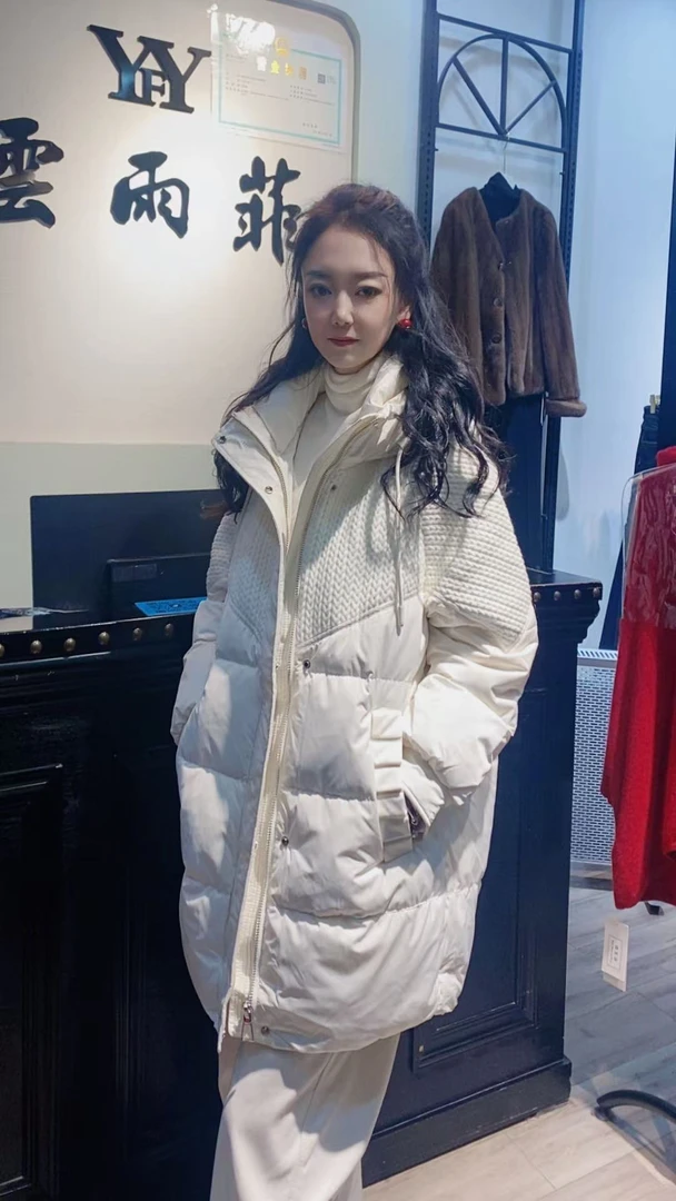 TH4513107中长款拼接外套