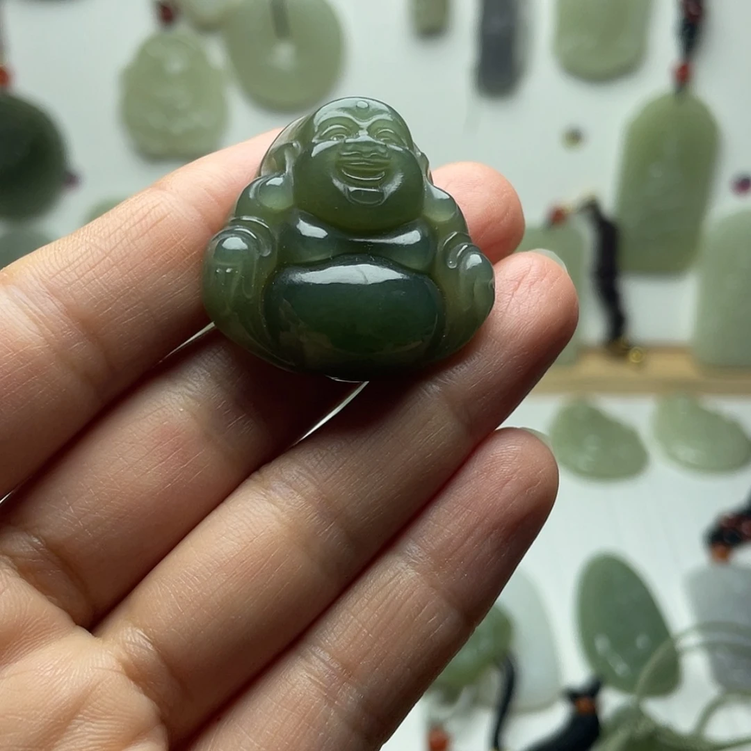 【闪购商品】双面精雕大肚佛吊坠@****@