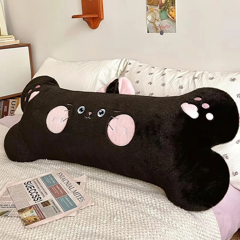 床头靠枕黑色猫咪骨头抱枕【70cm】抱枕（误差2~3cm）