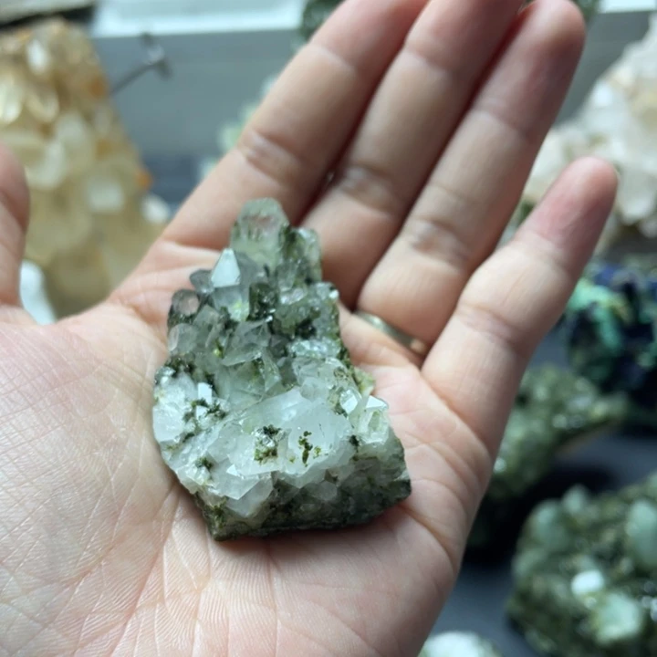 水晶珠宝半成品未镶嵌土耳其绿帘