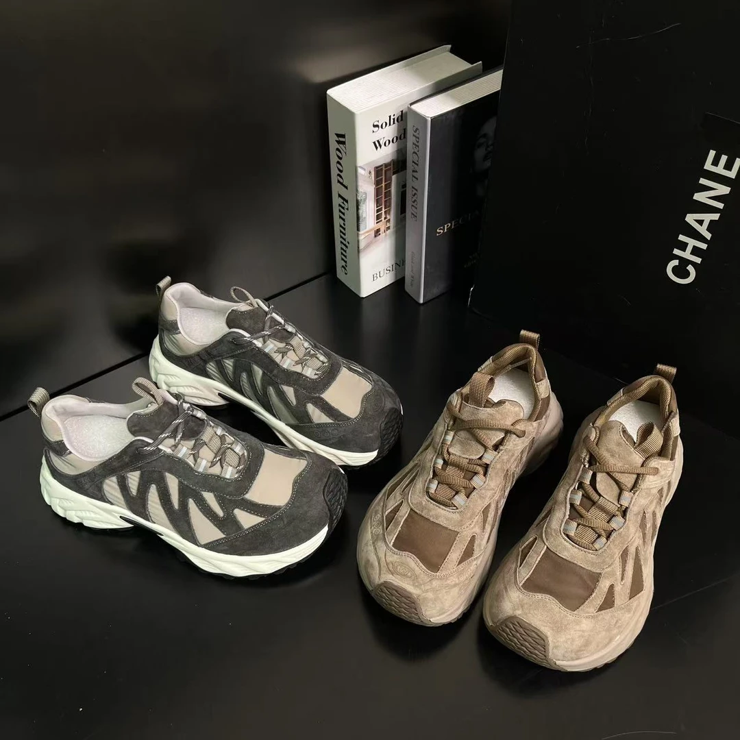 【复古趣味】厚底轻便老爹鞋女2025秋季新款软底防滑休闲鞋72-762