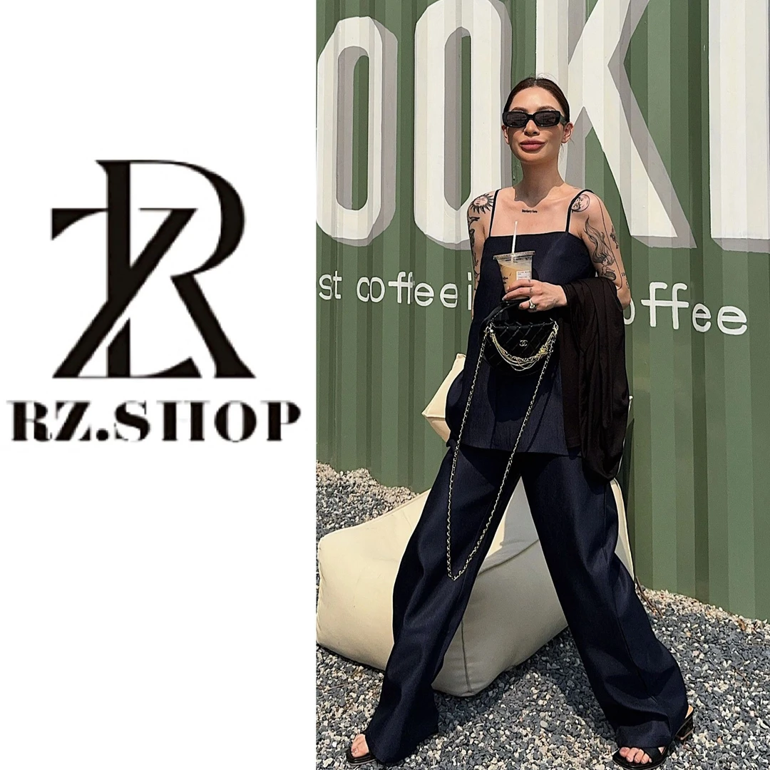 RZ定制款两色丹宁风高街套装