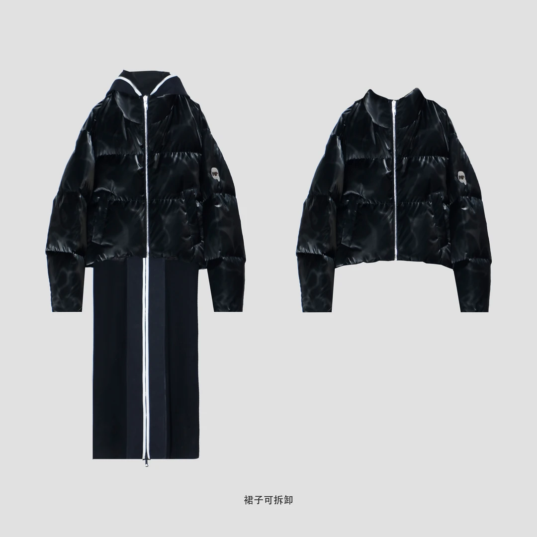 可拆卸真两件连衣裙鹅绒外套DLLFY1002