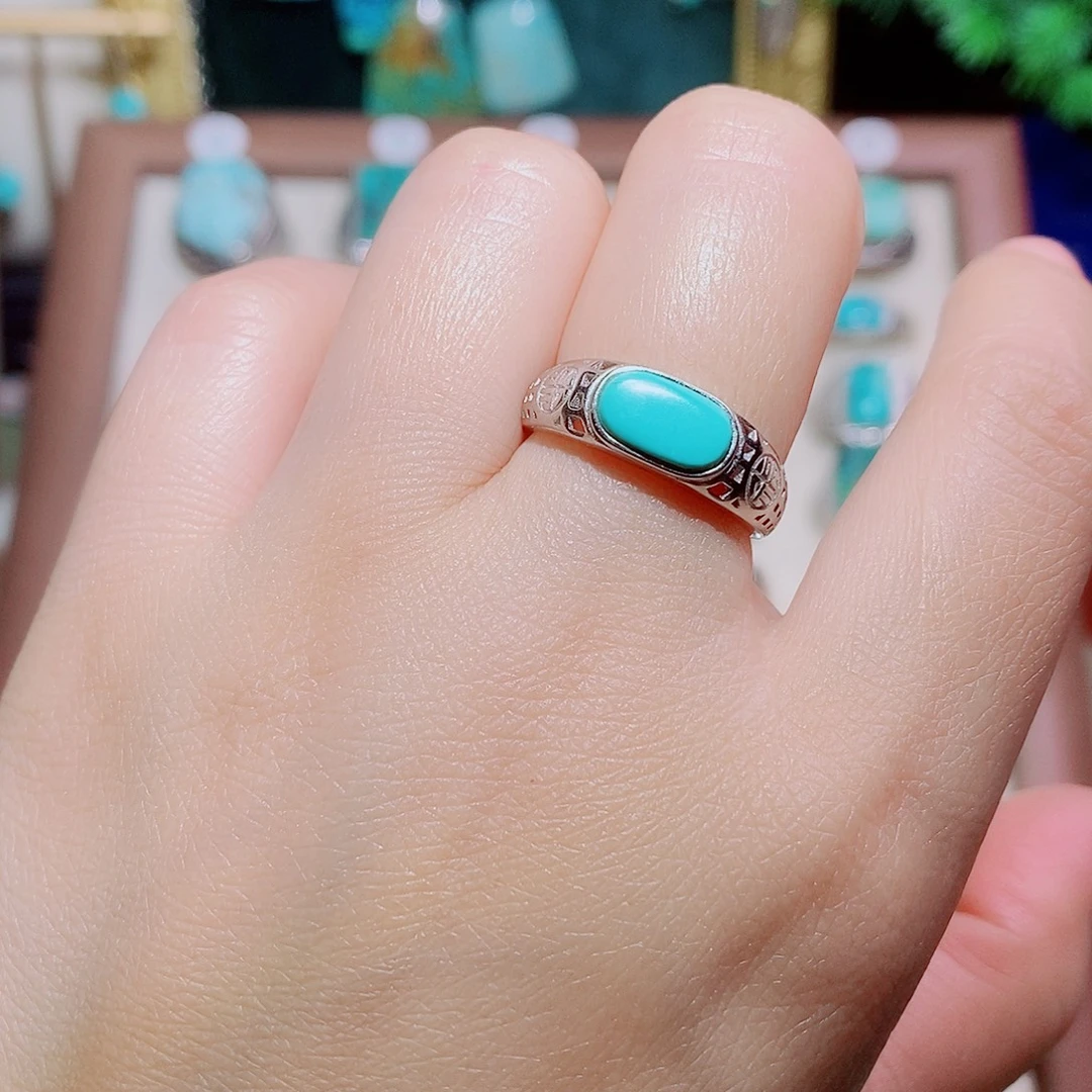 绿松石银S925镶嵌颈饰