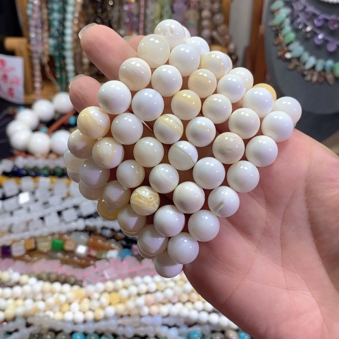 未镶嵌玛瑙/玉髓珠宝半成品车车手串一串卡12mm