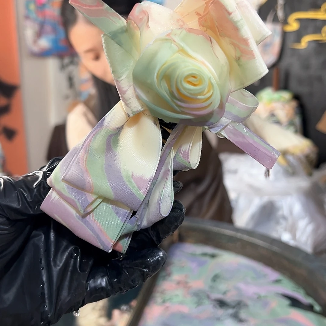 157玫瑰香蕉夹手作