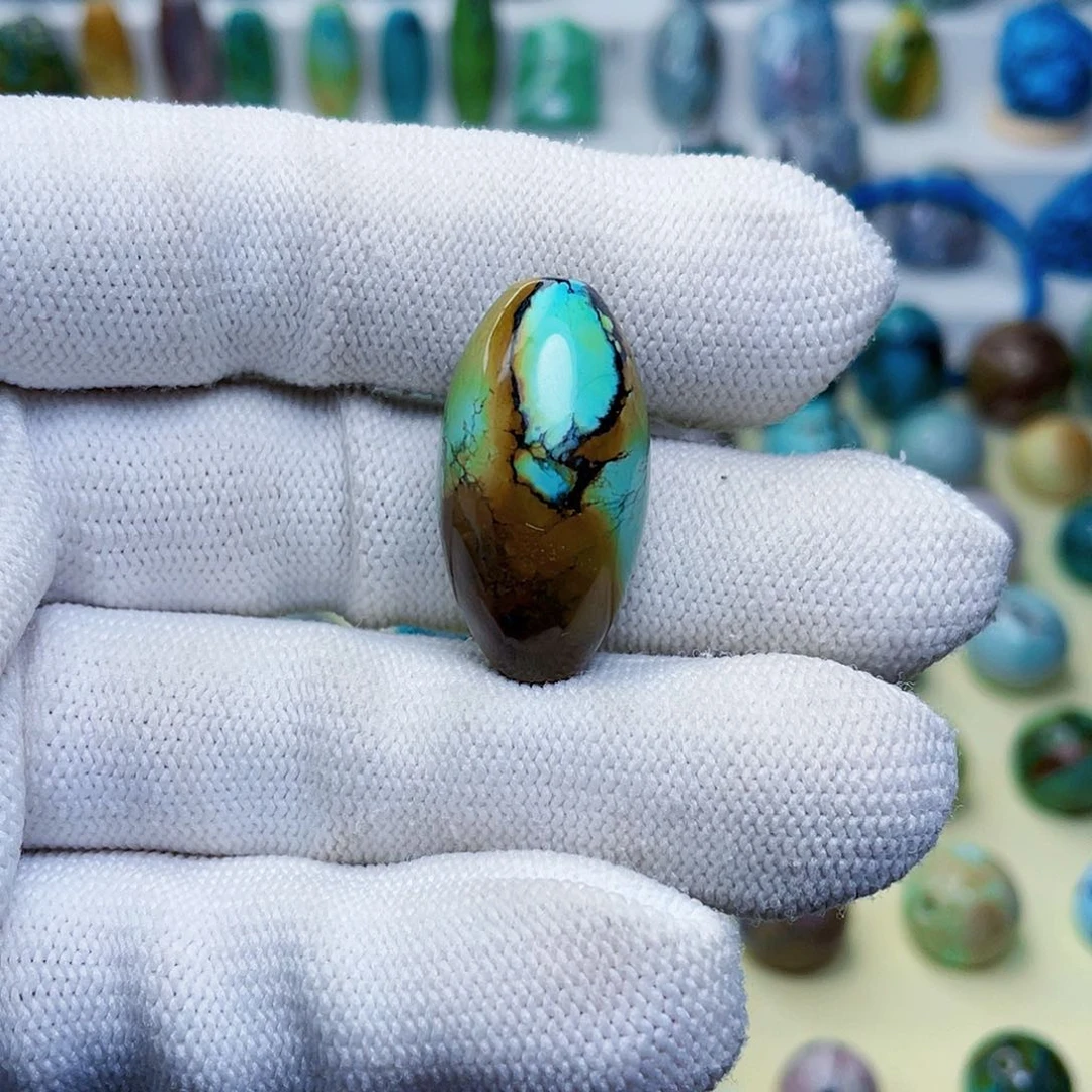 绿松石未镶嵌枣珠16*30