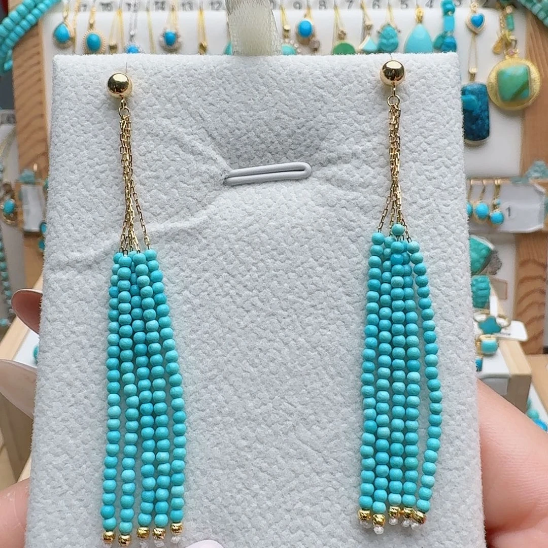 18K金镶嵌绿松石珠宝奇石