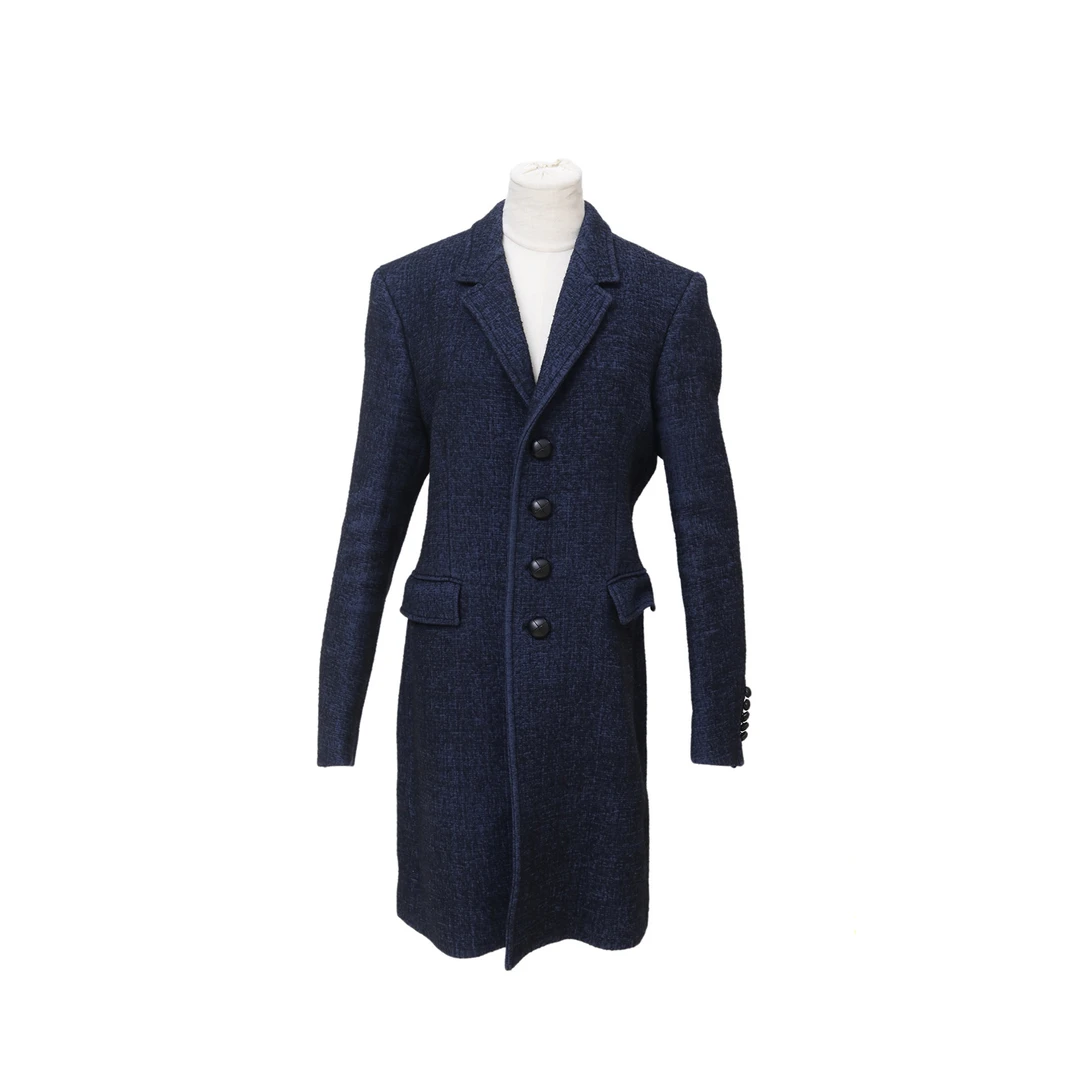 99新 BURBERRY/博柏利 大衣 蓝黑 常规码48码 P202974071