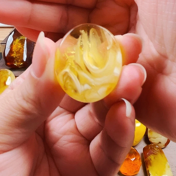 ～***～琥珀未镶嵌裸石戒指