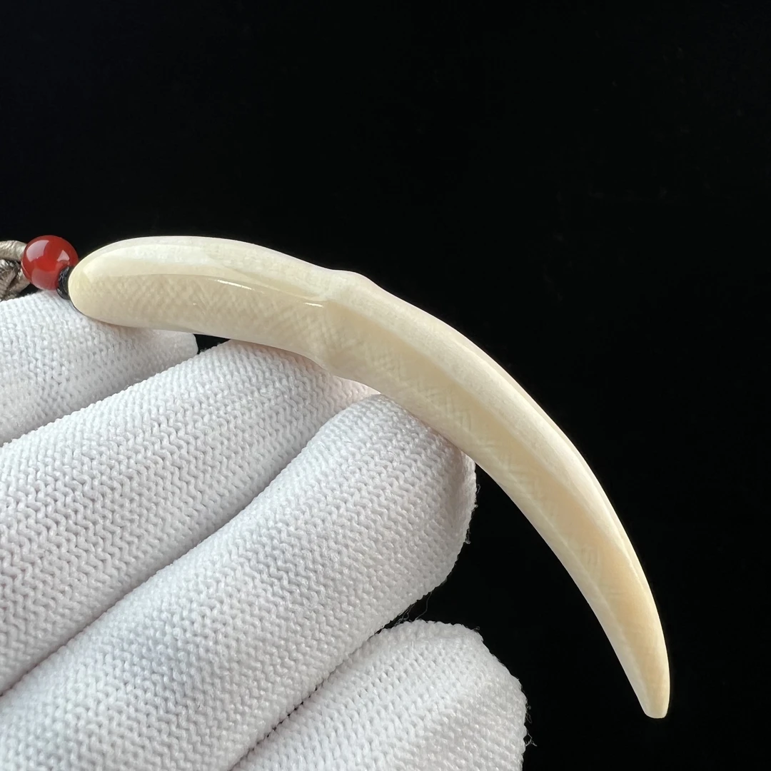 D3036天然猛犸牙雕刻 牙尖 71.6mm支持鉴定 假一罚四