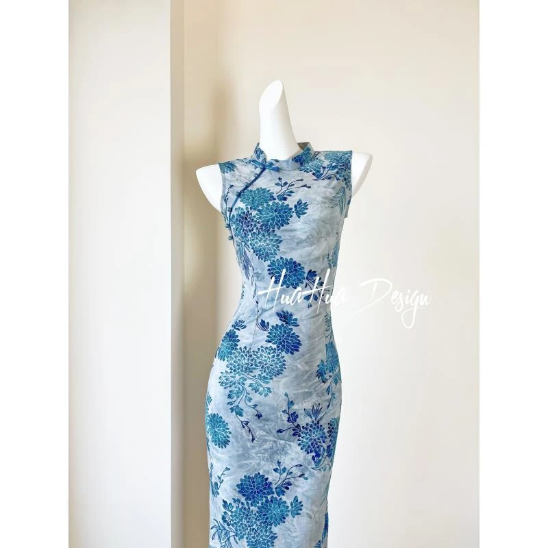 【思美人】中国风少女气质传统款旗袍新中式日常旗袍单层衣长120