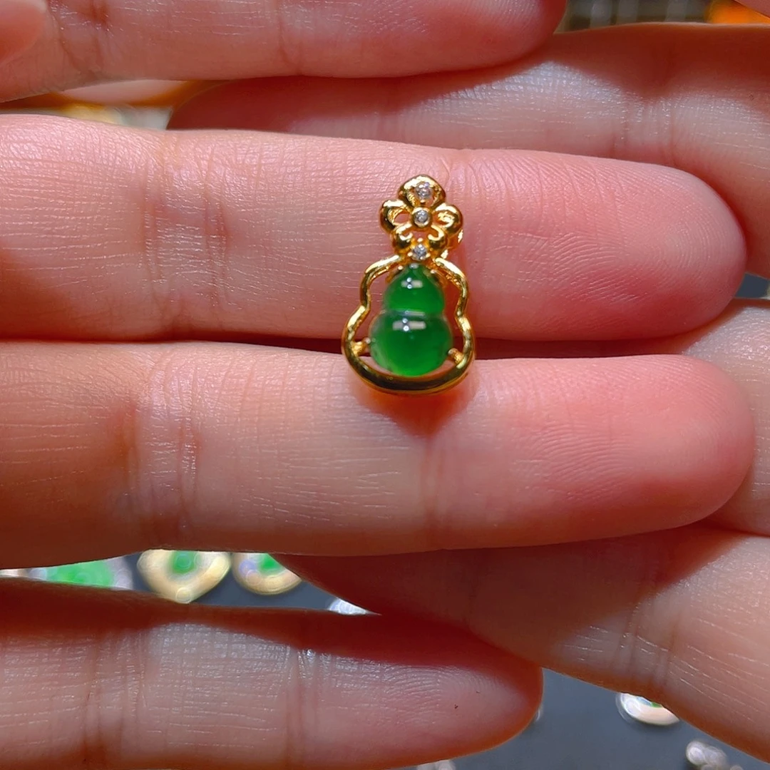 翡翠银S925镶嵌吊坠(不含链)