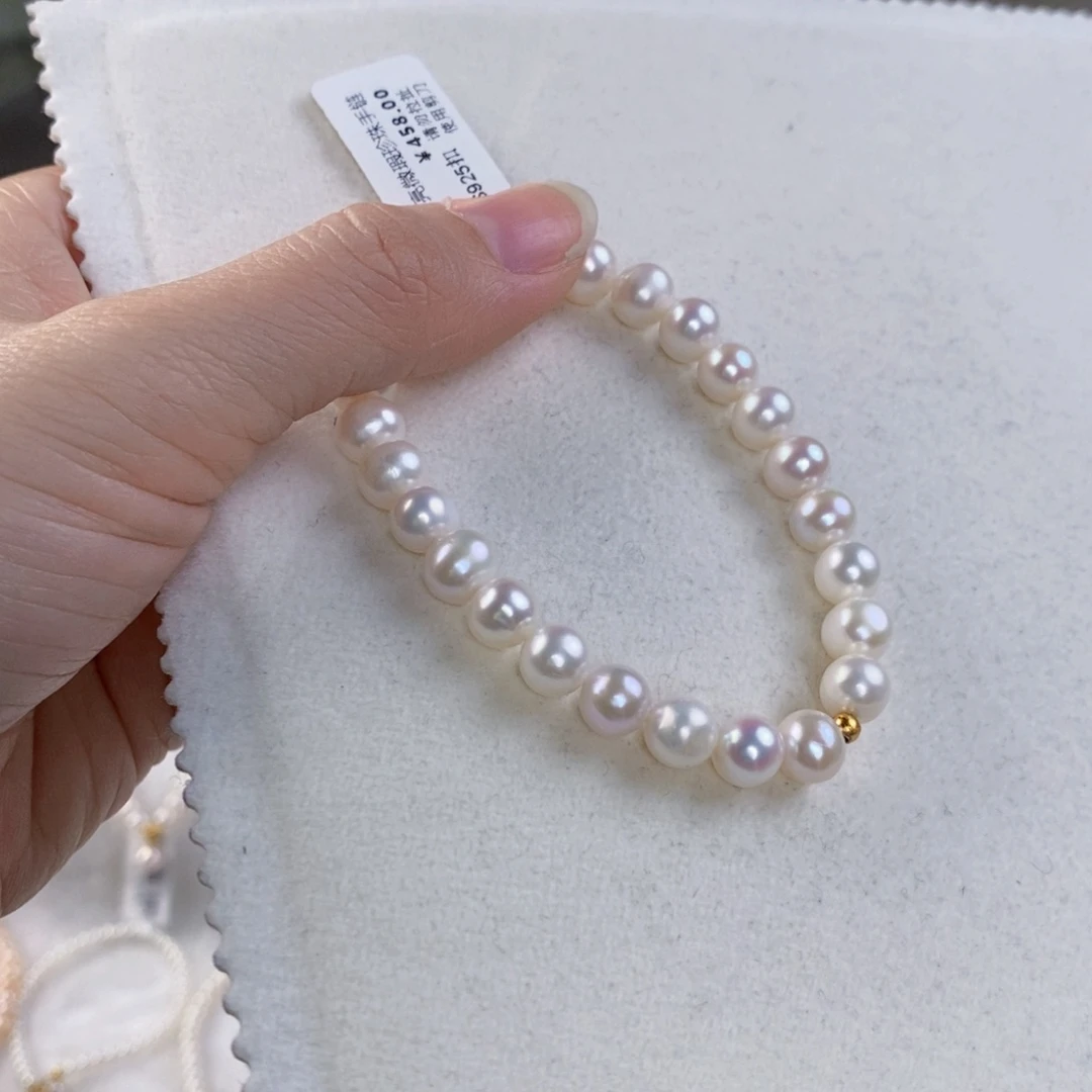淡水珍珠手绳银S925镶嵌