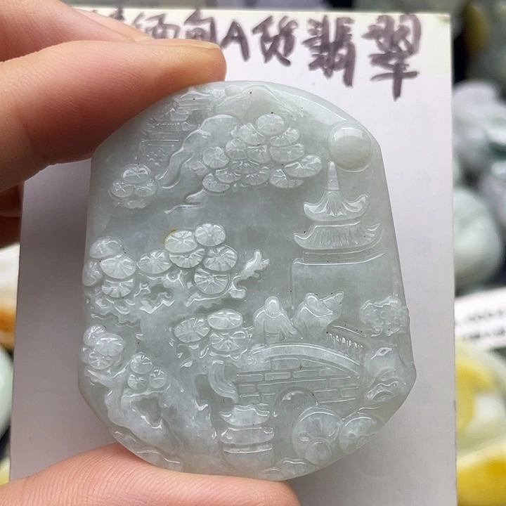 颈饰未镶嵌翡翠天然翡翠