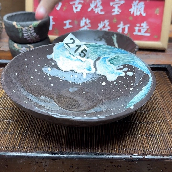 纯手工制作粗陶茶具