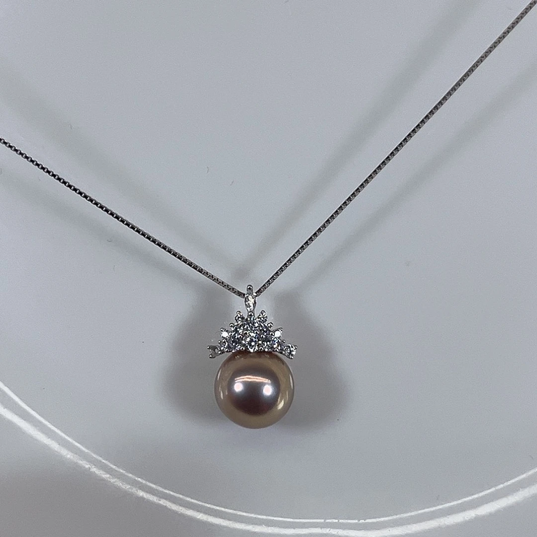 淡水珍珠颈饰银S925镶嵌