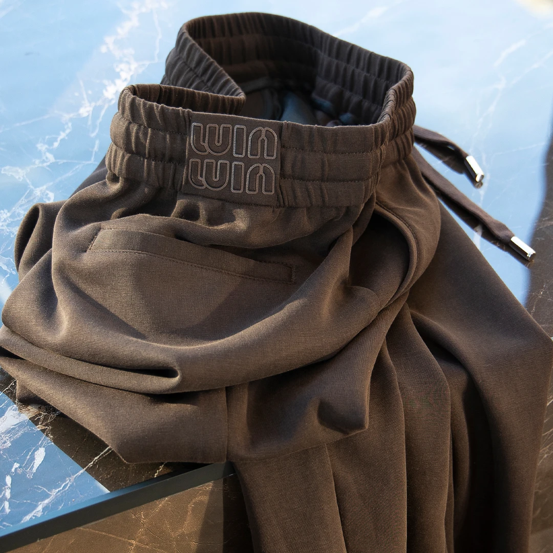 芭勃俪~轻奢超柔软垂顺软糯!砂洗柔软运动裤子男垂慵懒垂坠运动裤