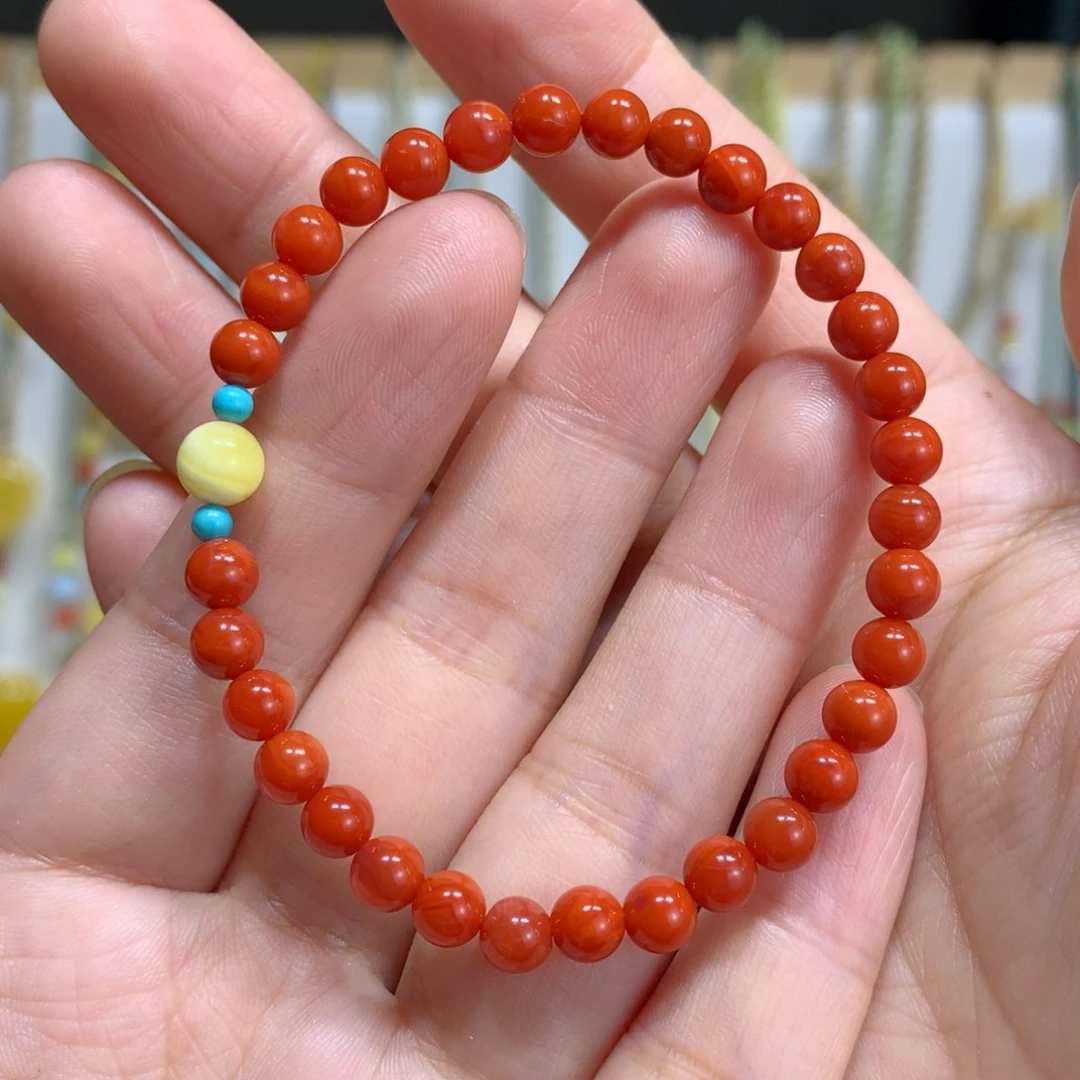 南红玛瑙手链未镶嵌5m m