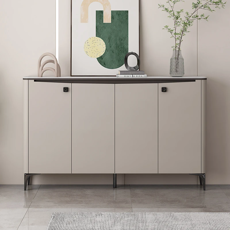 轻奢带锁鞋柜楼道电梯厅框架结构极简烤漆北欧客厅电梯厅储物柜