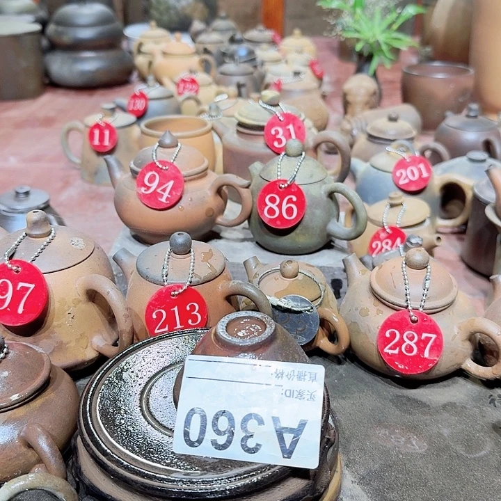 三***云茶壶紫砂坭兴陶柴烧