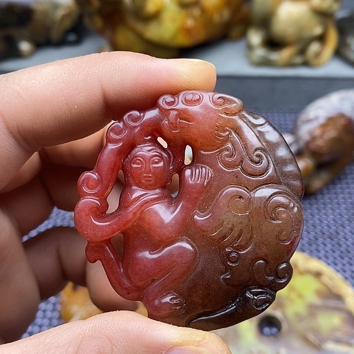 蛇纹石玉合金颈饰