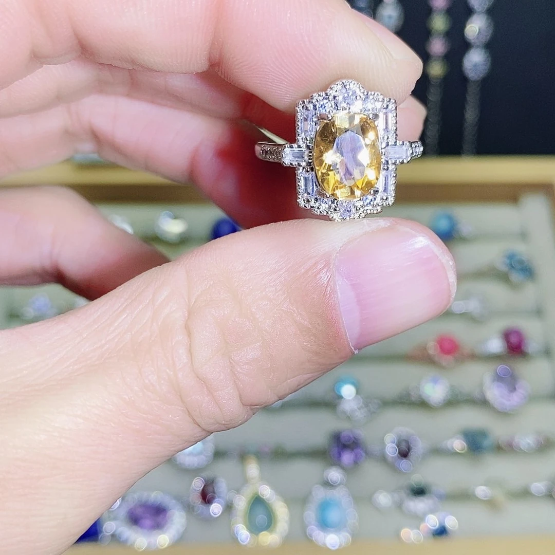 未镶嵌戒指黄晶459