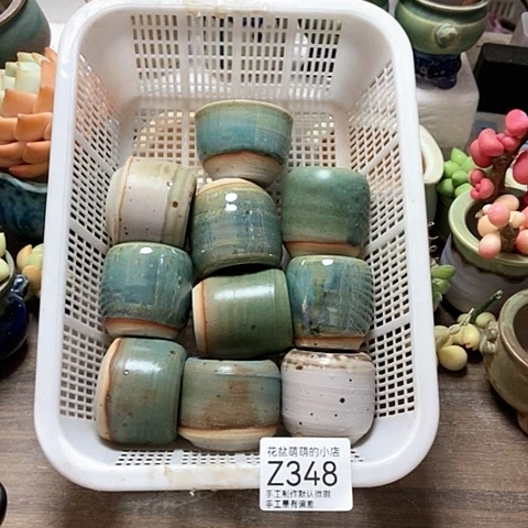 紫砂花盆348微瑕品口径3到4左右