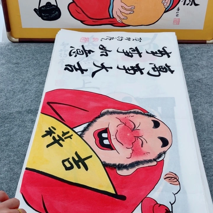 国画手绘禅意画一物一拍