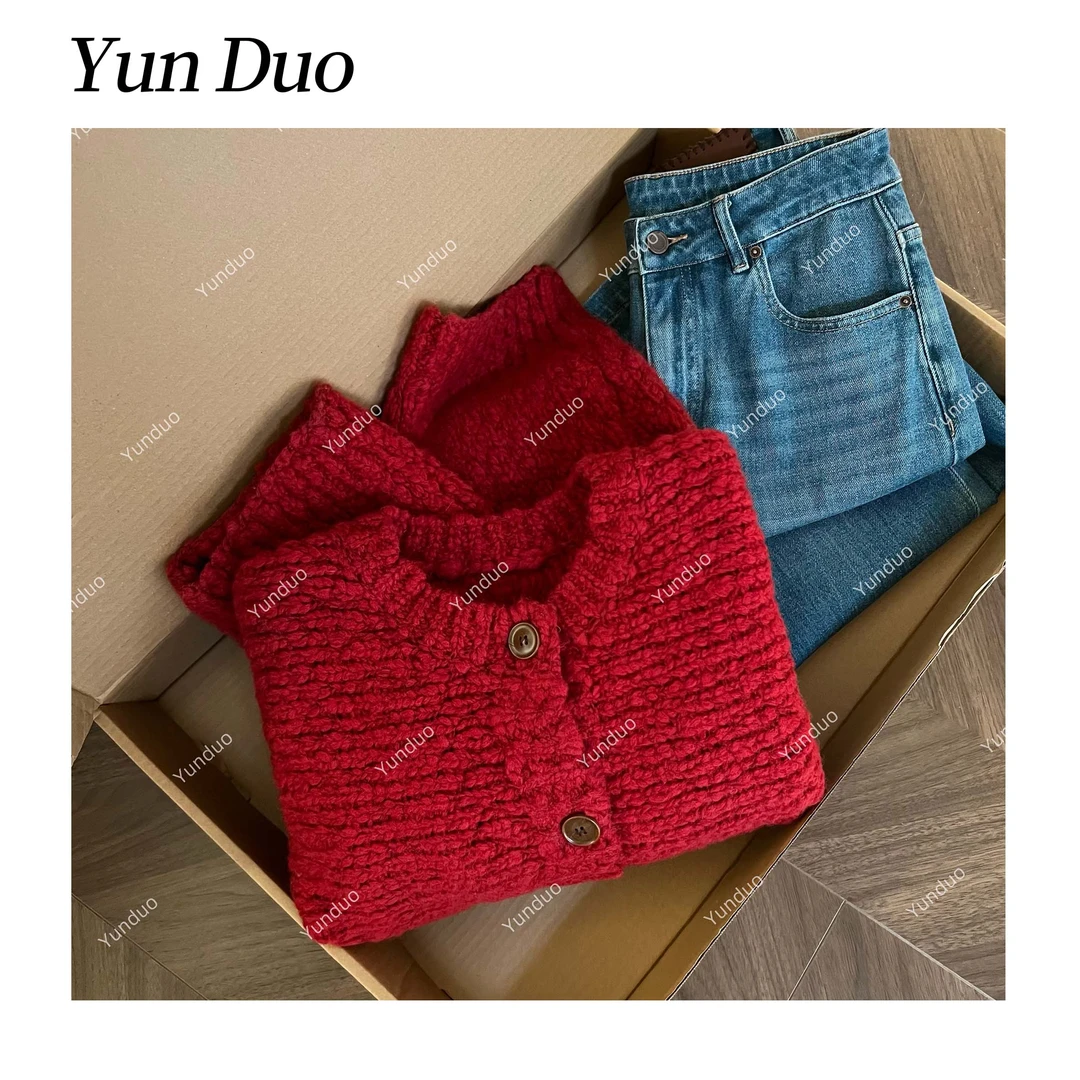 云朵定制【木风琴】高品质大棒针大肚纱针织开衫LG11