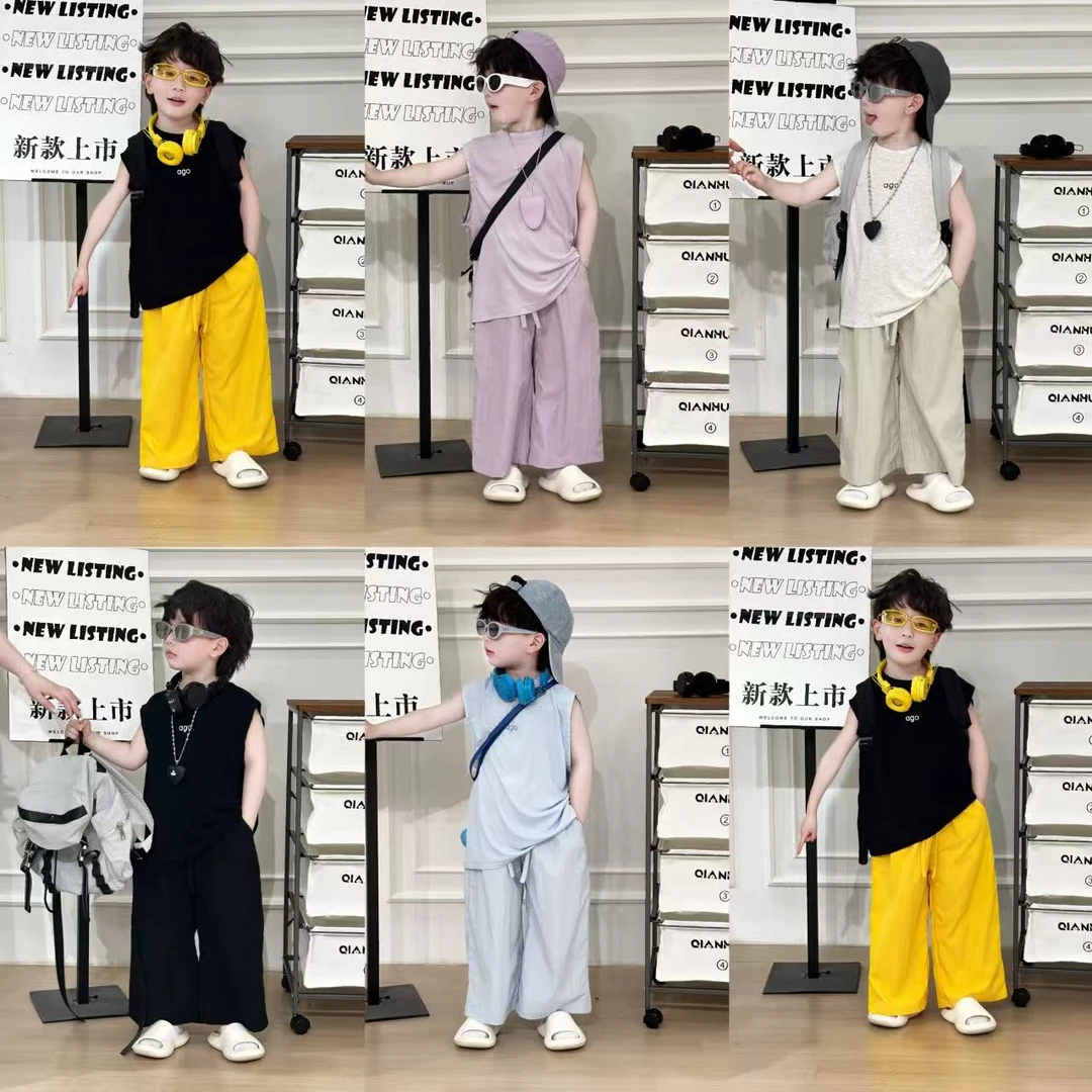 ZY-夏款儿童夏日百搭必备纸皮防蚊裤儿童背心-5016