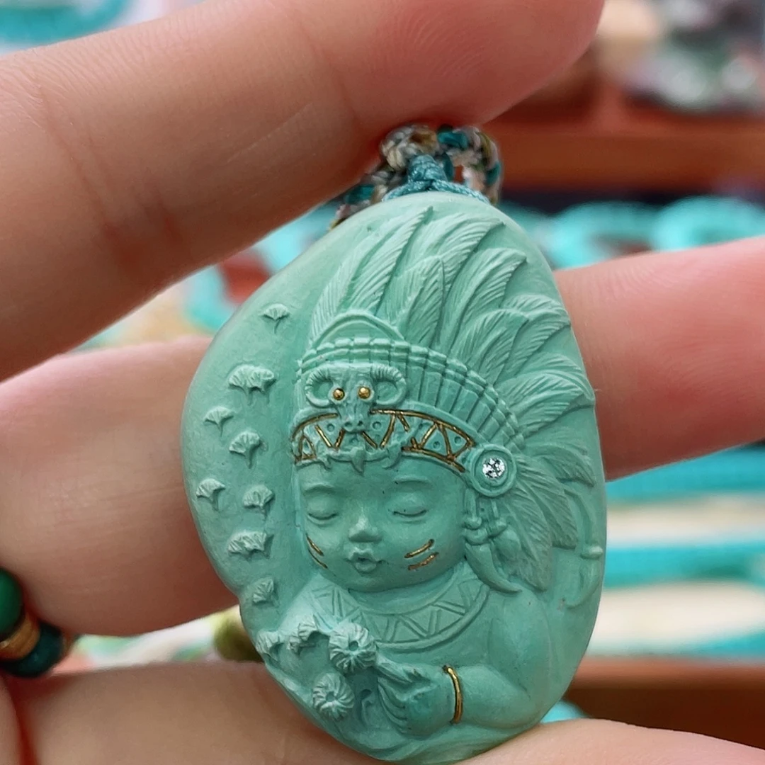 未镶嵌绿松石珠宝半成品