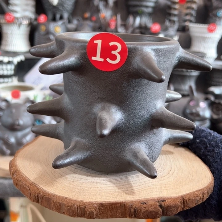 紫砂花盆内口9.3外高11.5