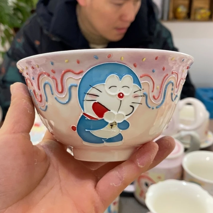 杯娜****夏景德镇釉下彩手绘
