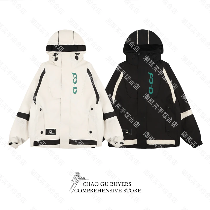 小众设计潮牌买手店男女同款幻彩“FDD”撞色羽绒外套666