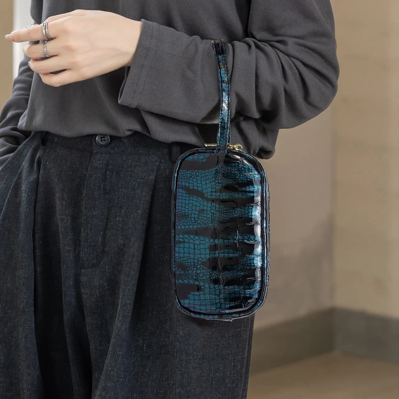 2025秋冬新款真皮手拎手机包简约便携牛皮买菜零钱包散步小手包女