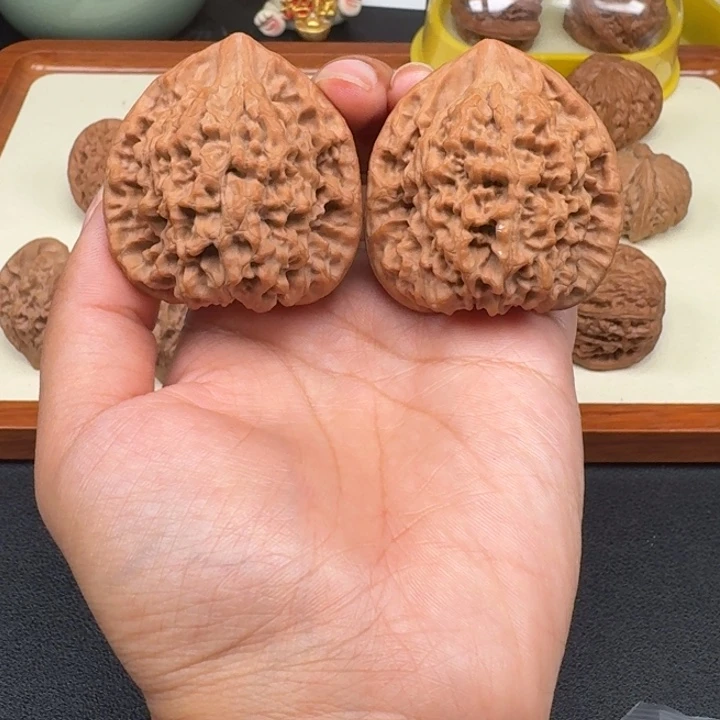 文玩核桃把件官帽46全品