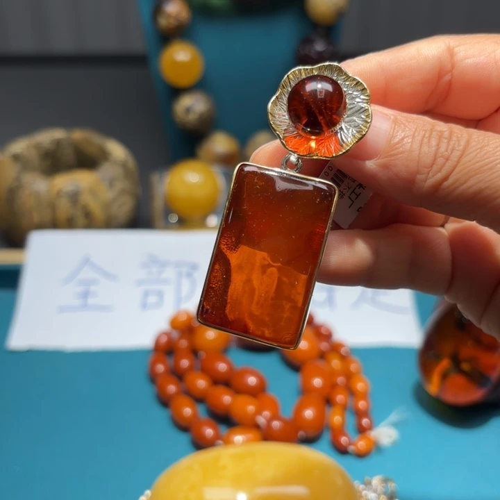 琥珀未镶嵌颈饰波兰设计琥珀蜜蜡