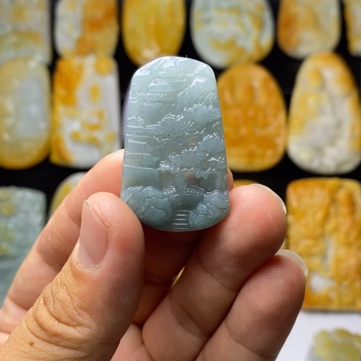 定制翡翠未镶嵌颈饰瑞*翡翠