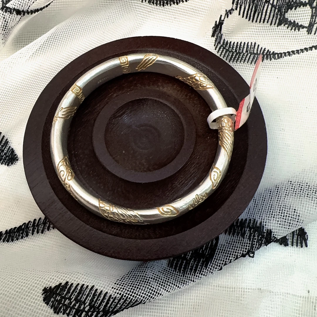 160 闭口龙纹手镯手镯经典百搭手镯时尚