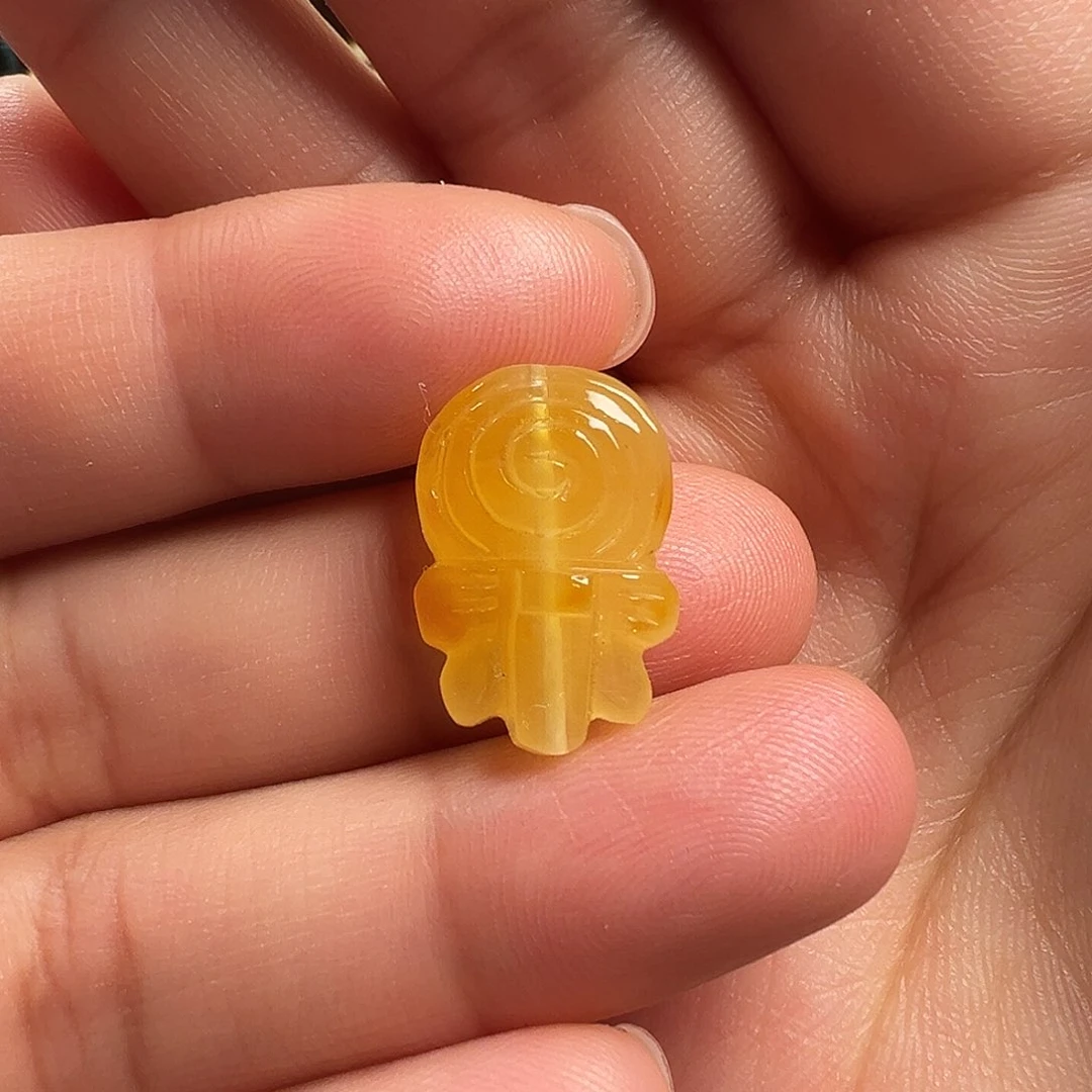 蜜蜡颈饰未镶嵌棒棒糖