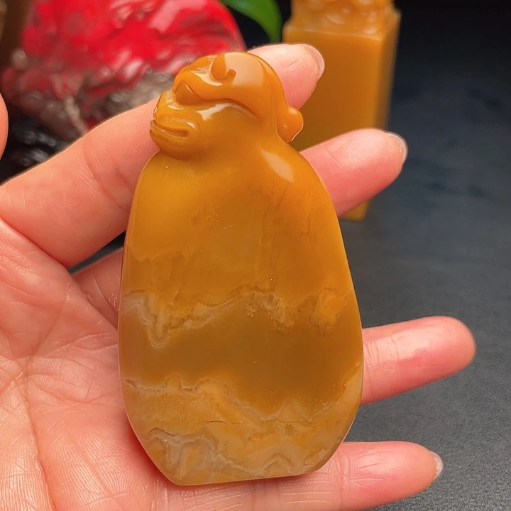 田黄石萍昌化田黄石是摆件把件印章